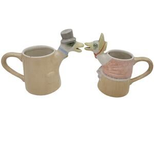 Mother and Father Goose Creamer Pitcher - 4" Made in England